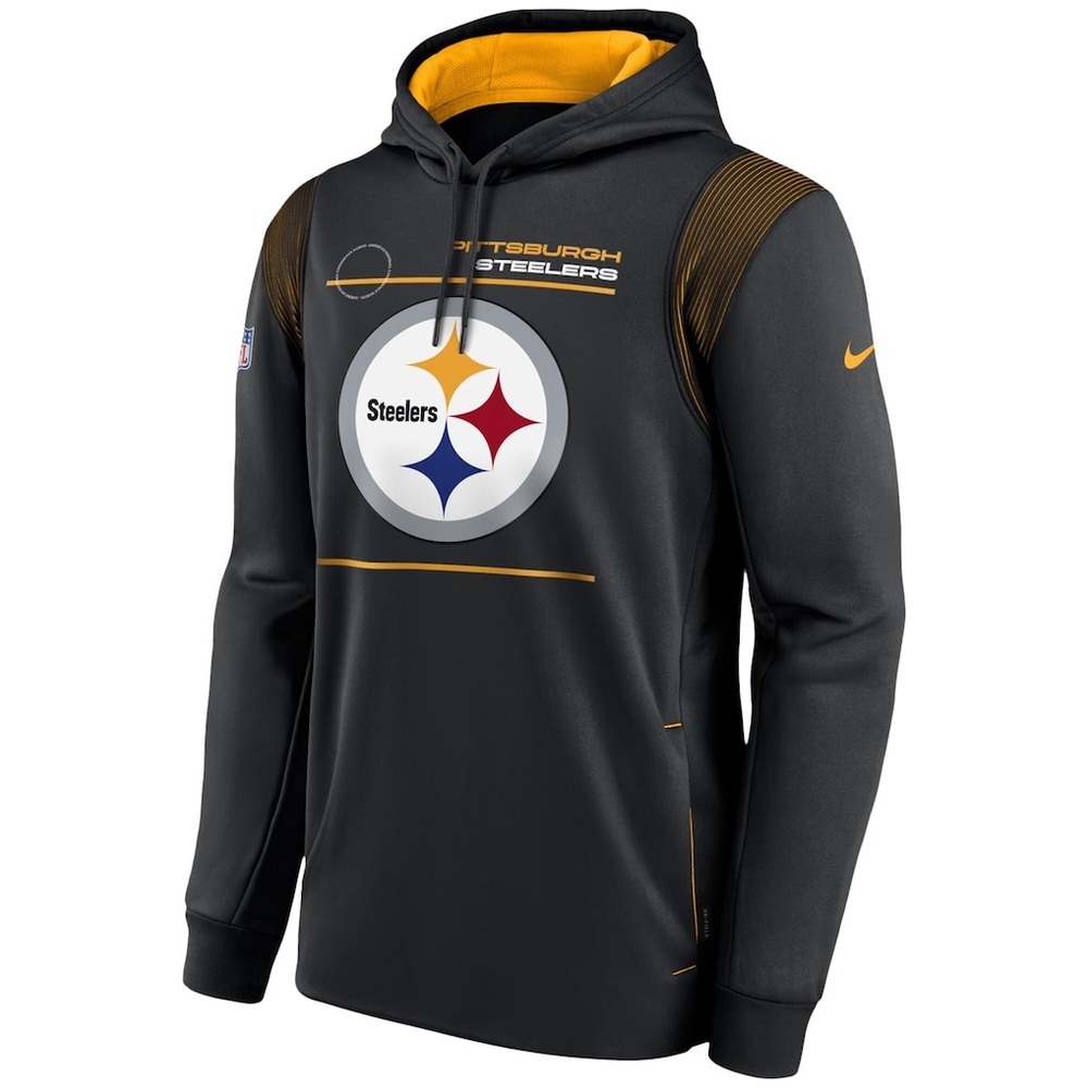 NIKE Pittsburgh Steelers Primary Therma Pullover Sideline Hoodie Youth XL